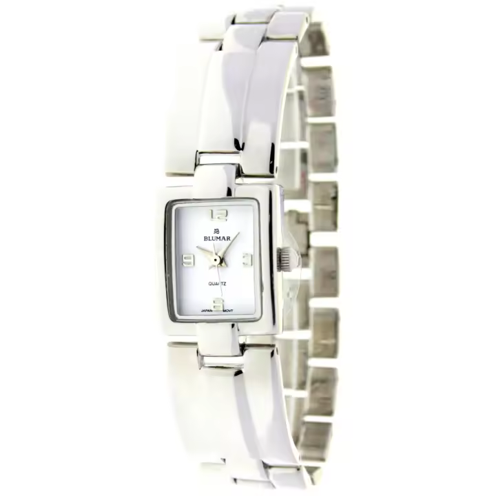 Blumar Bl-09696  Reloj Para Para Mujer Color Plateado - 1