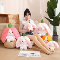 Juguete De Peluche Divertido Joy Kawaii En Forma De Zanahoria Y Fresa Que Se Transforma En Conejo Regalo De Cumpleaños O Navidad Para Niños - details 0