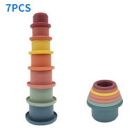 Tazas De Silicona Para Bebés Torre De Pila Montessori Bloques De Construcción Libres De BPA Juguetes Educativos Para Niños Y Niñas - details 6