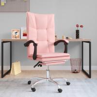 vidaXL Silla de oficina reclinable cuero sintético en color Rosa/Negro | cómodas modernas ergonómicas para comedor cocina salón hogar - details 0