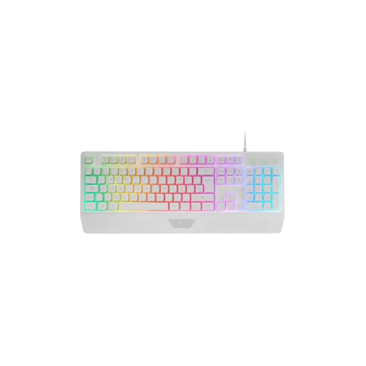 Mars Gaming - MK124, Teclado Ergonómico H-Mech, Reposamuñecas Integrado, Iluminación FRGB Rainbow, Teclado Gaming Ant - MK124WES MK124WES - 1