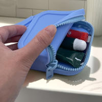 Bolso Cuadrado De Silicona Organizador Monedero Impermeable Con Cierre De Cremallera Bolso Para Cosméticos Y Auriculares Para Estudiantes Unisex - details 15