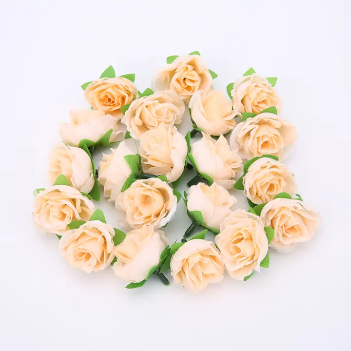 20pcs Flores Rojas De Navidad 3CM Artificial Para Boda Fiesta Decoración De Hogar Y Manualidades Material Seda Uso Indefinido - 1