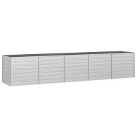 vidaXL Arriate de acero galvanizado plateado Dimensiones 160 x 80 x 77 cm,  100 x 100 x 77 cm,  100 x 100 x 45 cm y mas - details 0