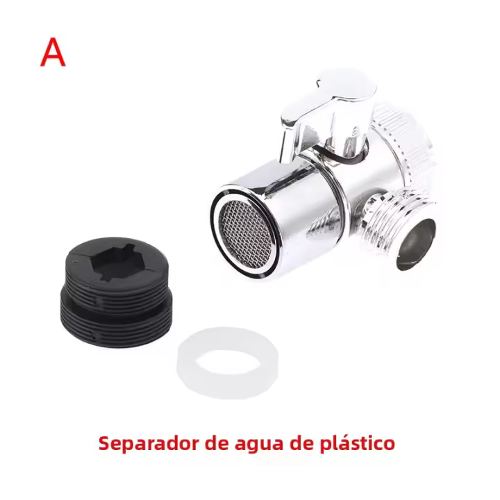 Adaptador De Grifo De Aleación De Zinc Para Cocina Conector De Agua Diverter Para Inodoro Bidé Ducha Baño Splitter De Grifo - 1