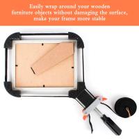 Abrazadera de Banda ajustable para Esquinas, 4 mordaza, with 4 m de Nailon para Esquinas, ideal para Marcos de fotos, bolsos y manualidades. - details 0