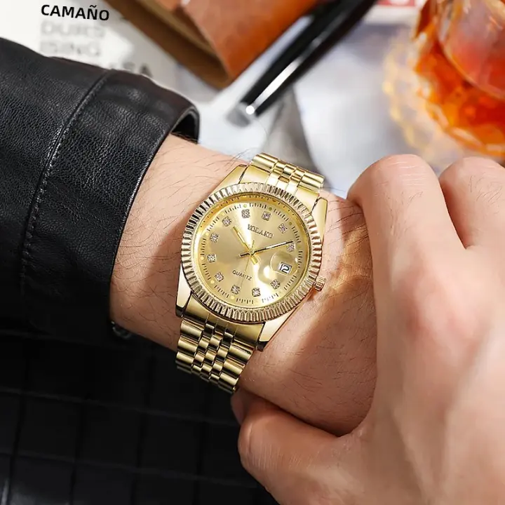 Reloj De Cuarzo Para Hombre De Marca Top Calidad Acero Completo Reloj De Pulsera De Lujo Moda Y Casual Sin Resistencia Al Agua - 1