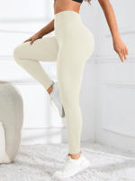 Leggings De Yoga Sin Costuras Cintura Alta Para Mujer Deporte De Encaje Fitness Ropa De Gimnasio Para Otoño E Invierno - details 7