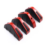 Nuevo 4pcsSpoiler Trasero Modificado En Patrón De Fibra De Carbono Roja Y Negra Para Coche Difusor De Bumper Anti-colisión - details 5