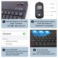 Teclado Bluetooth Inalámbrico Multilenguaje Azerty Para iPad Mac PC Tablet Celular Y Laptop Con Ratón Mini Soporte Multilenguaje Incluye Ruso Coreano Francés Y Español - details 6