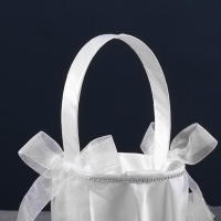 Cesta De Flores Para Boda Decorativa Con Largos Cinturones De Lazo Occidental Decoración Romántica Para Novia Y Flores Esparsas - details 3
