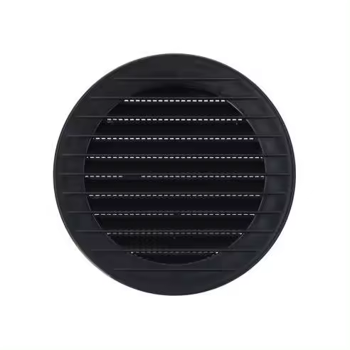 EDM Rejilla de Ventilación Redonda Empotrable con Mosquitera Ø100mm ABS Gris Antracita - EDM - 87717 Rejilla de ventilación Accesorios Varios Bricolaje Rejilla - 1