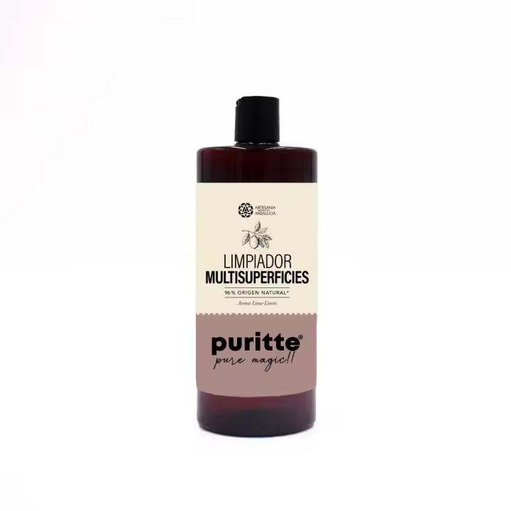Limpiador Multisuperficies Natural Puritte - Frescura y Versatilidad con Aroma Lima-Limón (1 Litro) - 1
