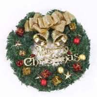 Corona navideña, decoración para Puerta de entrada, Agujas de Pino Artificiales, Campanas navideñas, Regalos para reuniones familiares, Coronas Decorativas, Corona de Navidad, Adornos de Navidad - details 0