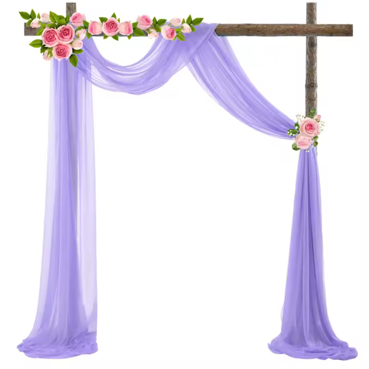 Curtains for The Room Chiffon Fabric Draping Curtain Wedding Decoration Party Supplies Ceremony Reception Decorative cortinas - 1