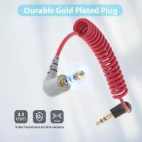Adaptador De Cable TRS a TRRS De 3.5mm Con Resorte Para RODE Videomic Pro+ / VideoMic GO Accesorio De Micrófono Alloet - details 1