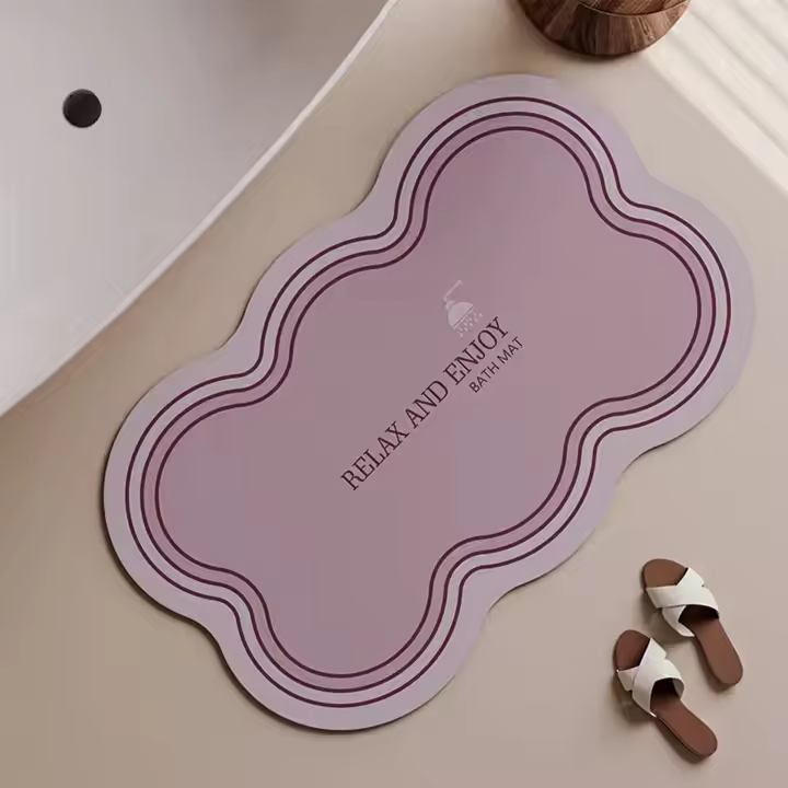Alfombrilla para baño antilizante, Alfombra de Espuma viscoelástica , Lavable, Absorbente. - 1