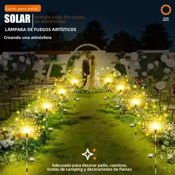 Lámpara Solar De Jardín Con Efecto De Fuego Y Estrella Palillo De Exterior Iluminación De Jardín Decoración De Navidad Moderna - 1