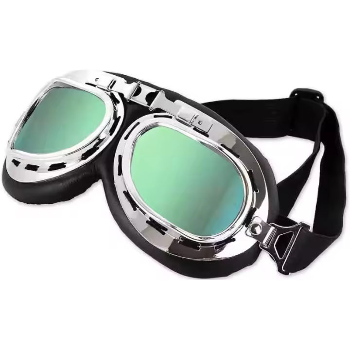 MOLCARAUTO Gafas Protectoras Ajustable para Moto Ciclismo,Lent arcoiris,Vintage-Look - 1