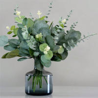 30 Piezas De Hojas De Eucalipto Artificial Con Estem De Moneda Plateada Para Disposición Floral De Boda Y Centros De Mesa - details 5
