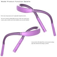 Luz De Lectura Para Cuello LED Recargable Con Brazo Flexible 3 Colores 3 Niveles De Brillo Lámpara De Libro USB Para Leerosa - details 4