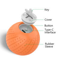 Bola Interactiva Inteligente Para Perros Bola Rodante Con Luz LED Recargable Por USB Juguete Para Mascotas Activación Por Movimiento - details 4