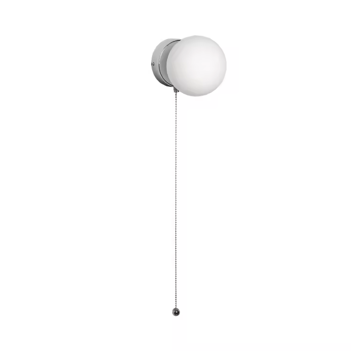Ledkia Aplique de Pared Metal y Cristal Silver Orbit Blanco - 1