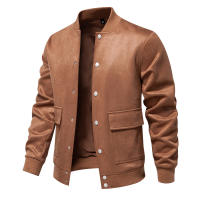 Chaqueta con cuello levantado para hombre, uniforme de béisbol informal, talla europea, ante nuevo, otoño e invierno, 2024 - details 11