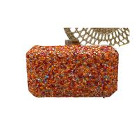 Bolso de Fiesta Lujoso de Pedrerías multicolores de una cara máxima elegancia. Medidas 20.5 x 5 x 12 cm - details 5