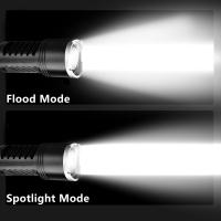 Linterna Táctica LED De Alta Potencia Recargable Por USB Con Zoom Y Batería Integrada Lámpara Fuerte Para Camping Resistente Al Agua Y Choques - details 4
