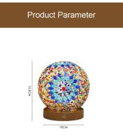 Lámpara De Mesa LED USB Estilo Bohemio Con Vidrio Tatuado Iluminación Cálida Para Decoración De Hogar Barra Dormitorio - details 8