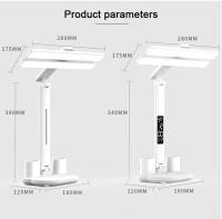 Lámpara De Mesa Recargable Con Reloj Y Pantalla LED Luz De Lectura Para Dormitorio Y Sala De Estar Iluminación Táctil Decorativa - details 12