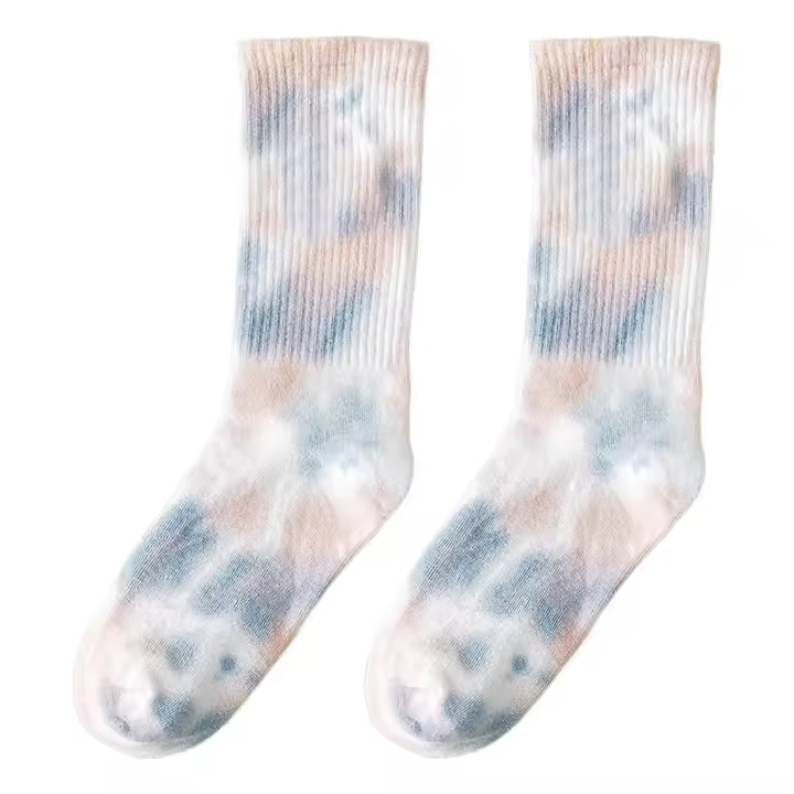 1 par Calcetines unisex Mediados de Tube Tie-dye Sin olor Delgada Alta elasticidad Antideslizante Sudor-absorción Anti-encogimiento Deportes Cuatro temporales Baloncesto Calcetines de becerro - 1