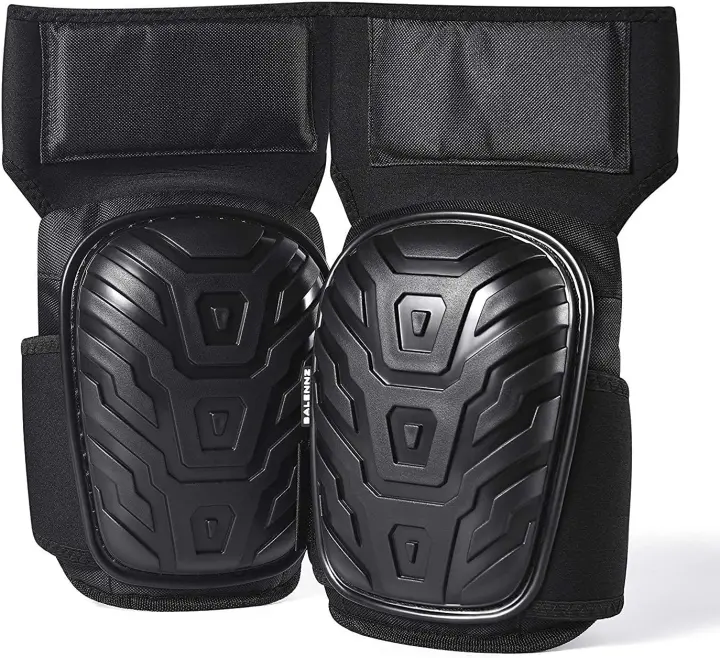 2 Piezas De Protección Para Rodillas Profesionales Con Almohadilla De Goma Y Correas Fuertes Para Trabajo Y Construcción - 1