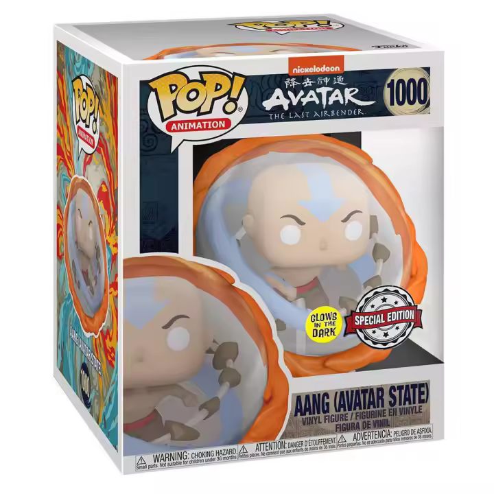 Figura Pop Avatar Aang All Elements Glow In The Dark Exclusi-Figura de Vinilo Coleccionable - Idea de Regalo- Mercancia Oficial - Juguetes para Niños y Adultos - Movies Fans - Muñeco para Coleccionistas y Exposición - 1