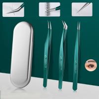 Pinzas De Pestañas Precisión Alta Golden Feather Tweezers Peacock Tweezers Dolphin Tweezers Para Cuidado De Uñas Y Belleza - details 0