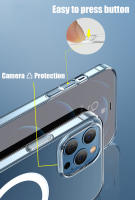 Funda Transparente Magnética Para Carga Inalámbrica Compatible Con iPhone 7 8 X XR XS Max 11 pro Max 12 Mini 12 13 14 15 pro plus - Protección Anti-Scratch Anti- Fingerprint - details 5