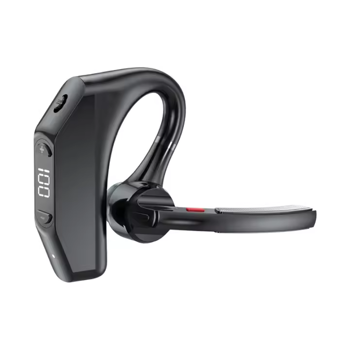 Auricular De Negocios Con Gancho Bluetooth 5.3 Auriculares Inalámbricos Con Micrófono HD Y Cancelación De Ruido ENC Vida Útil Larga Recargable Para Videojuegos Música Teléfono Móvil - 1