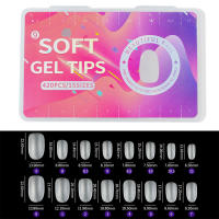 PINPAI 420PCS Uñas Postizas De Gel Mate Almendro Coffin T Forma Cubiertas Completas Falsas Uñas Capullos De Gel Artificial Suave Tamaño M 15 Tamaños Diferentes - details 13