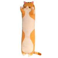 Juguete De Peluche Gato Largo 50cm Color Rosa Naranja Marrón Gris Suave Almohada De Pierna Para Dormir Peluche De Animal Pequeño Regalo - details 12