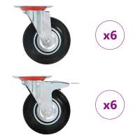 vidaXL Ruedas Giratorias con Diámetro 125mm Manipulación Materiales Mueble Cantidad 4 unidades,  8 unidades,  12 unidades y mas - details 0
