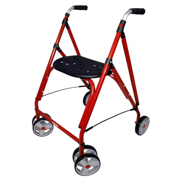 Andador para adultos plegable con asiento, fabricado en aluminio, muy ligero, altura regulable, 0.56 cms de ancho. Forta - 1