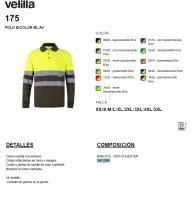 Velilla 175 Polo Alta Visibilidad y Cintas Reflectantes Manga Larga. EN ISO 20471 (Clase 1) - details 0