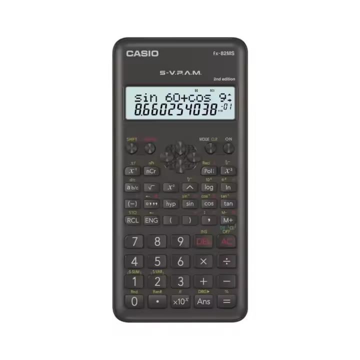 CASIO FX-82MS-2 Negra / Calculadora científica estándar - 1