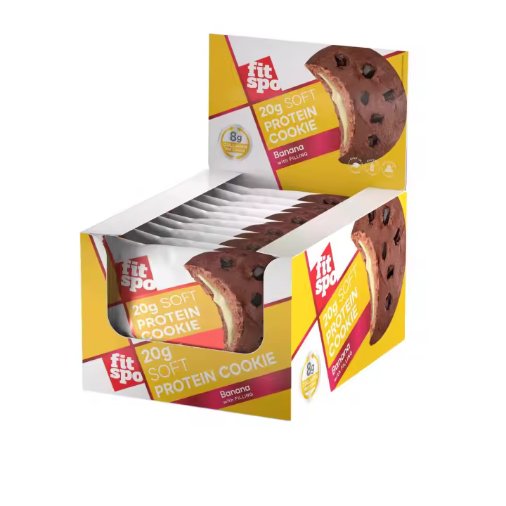 Fitspo Galleta Proteica blanda con relleno |10 X70g | 20g proteina | 8 g colageno | 0% azucares añadidos - 1