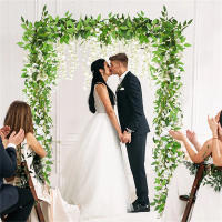 2Pcs Guirnalda De Flores De Wisteria Artificial Para Jardín Decoración Floral Para Ceremonias De Boda Arco Exterior - details 4
