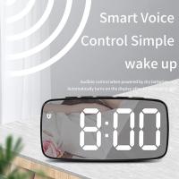 Reloj despertador LED digital with Espejo y calendar de fecha y temperature, Repetición, Brillo ajustable - details 2