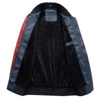 Chaqueta De Béisbol Para Hombres Corte Slim Fit Collar Erguido Cuero PU Nueva Jaqueta De Cremallera Moto Bomber Jacke Male - details 9