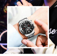 Set De 5 Relojes De Pulsera De Acero Inoxidable Para Hombre DEYROS Moda Calendario Negocios Relojes De Cuarzo Casual Pulsera Collar - details 4