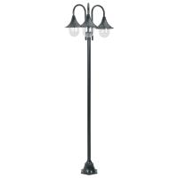 vidaXL Farolas de Jardín con 3 Luces Aluminio Bronce 220 cm Iluminación Patio Color Bronce,  Verde oscuro,  Blanco y mas - details 1